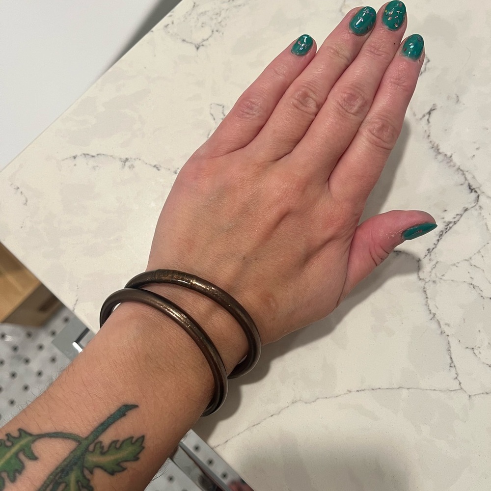 Budha girl bangles metallic brown size small